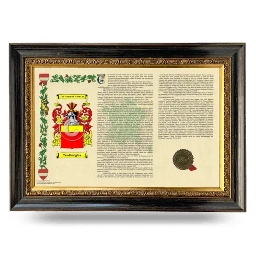 Ventimiglia Armorial Landscape Framed - Heirloom