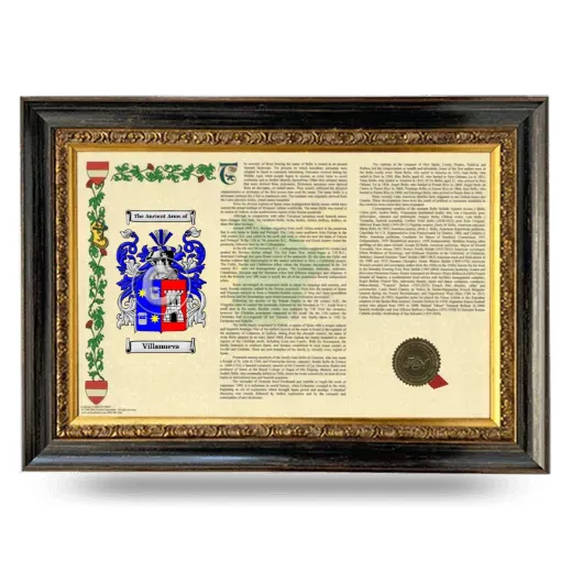 Villanueva Armorial Landscape Framed - Heirloom