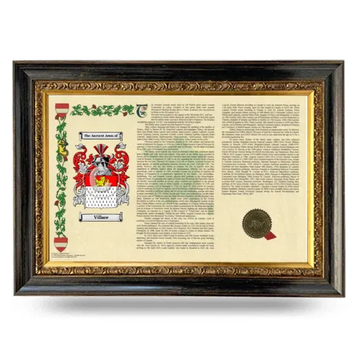 Villare Armorial Landscape Framed - Heirloom