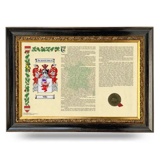 Ville Armorial Landscape Framed - Heirloom
