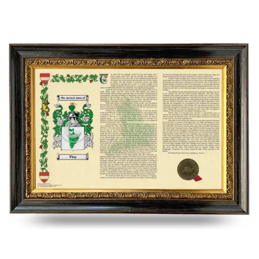 Viny Armorial Landscape Framed - Heirloom