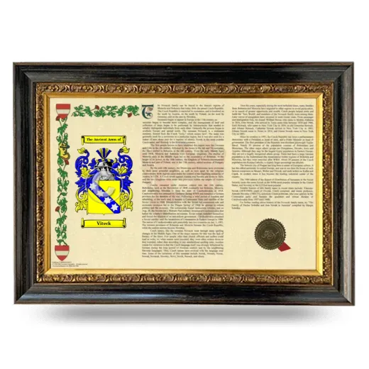 Viteck Armorial Landscape Framed - Heirloom