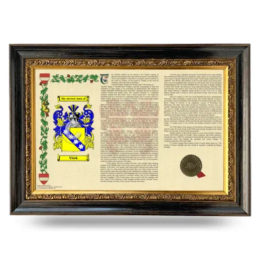 Vitek Armorial Landscape Framed - Heirloom