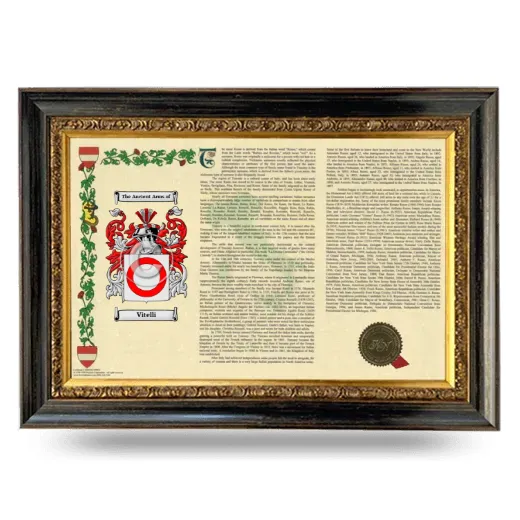 Vitelli Armorial Landscape Framed - Heirloom
