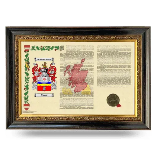 Vizard Armorial Landscape Framed - Heirloom