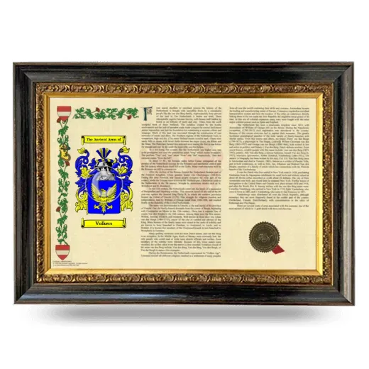 Volkers Armorial Landscape Framed - Heirloom