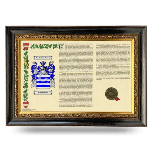 Von hirsch Armorial Landscape Framed - Heirloom