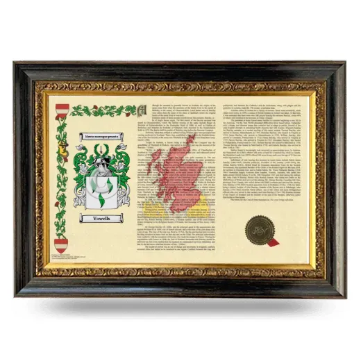 Vowells Armorial Landscape Framed - Heirloom