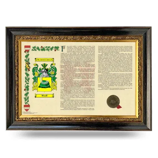 Waall Armorial Landscape Framed - Heirloom