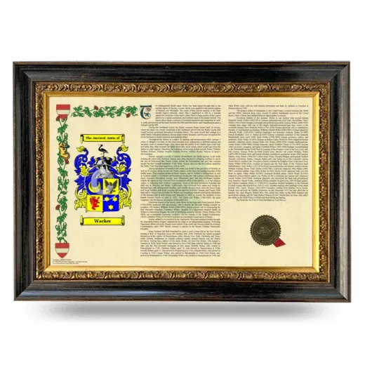 Wacker Armorial Landscape Framed - Heirloom