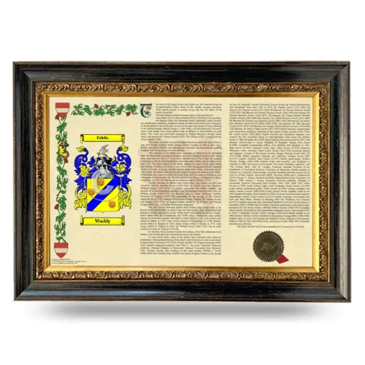 Waddy Armorial Landscape Framed - Heirloom