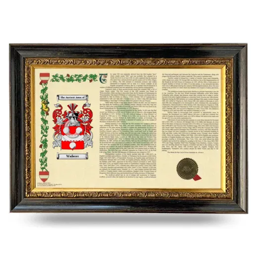 Waferer Armorial Landscape Framed - Heirloom