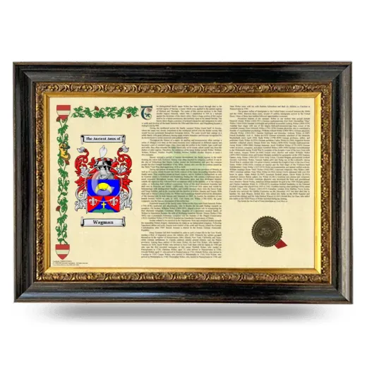 Wagman Armorial Landscape Framed - Heirloom