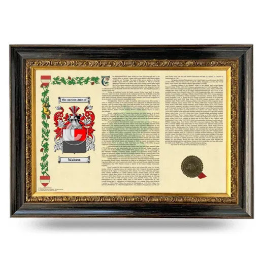 Waiters Armorial Landscape Framed - Heirloom