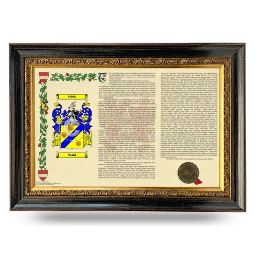 Wald Armorial Landscape Framed - Heirloom