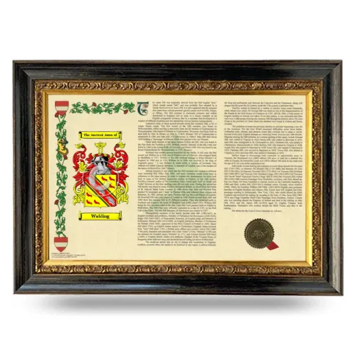 Walding Armorial Landscape Framed - Heirloom