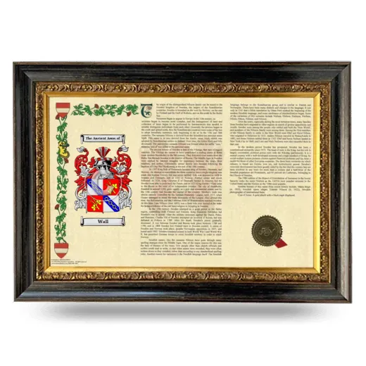 Wall Armorial Landscape Framed - Heirloom