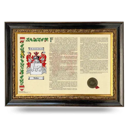 Walter Armorial Landscape Framed - Heirloom