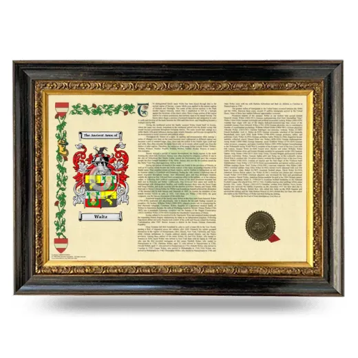 Waltz Armorial Landscape Framed - Heirloom