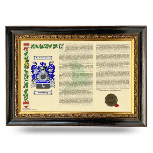 Waterbury Armorial Landscape Framed - Heirloom
