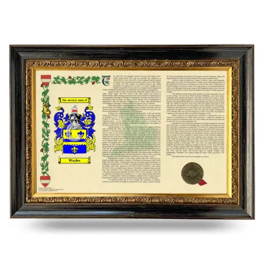 Wayles Armorial Landscape Framed - Heirloom