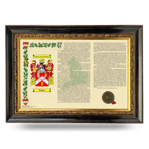 Wayne Armorial Landscape Framed - Heirloom