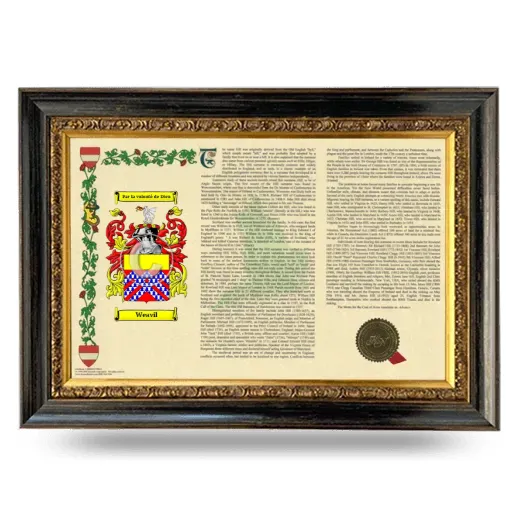 Weavil Armorial Landscape Framed - Heirloom
