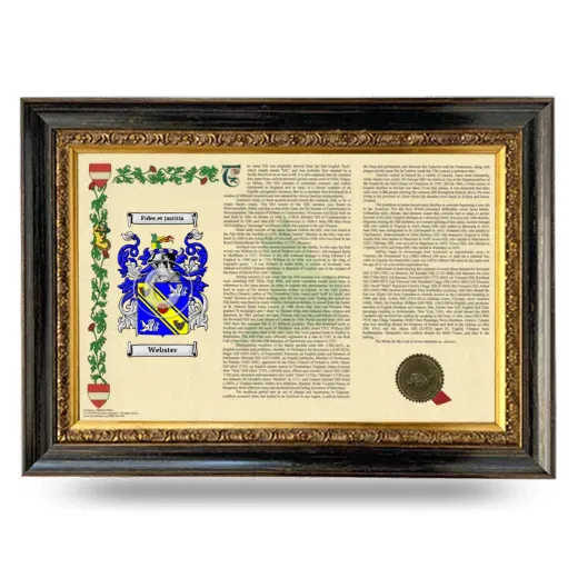 Webster Armorial Landscape Framed - Heirloom