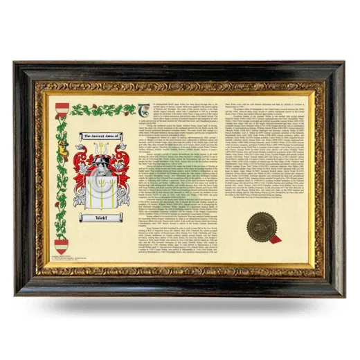 Weid Armorial Landscape Framed - Heirloom