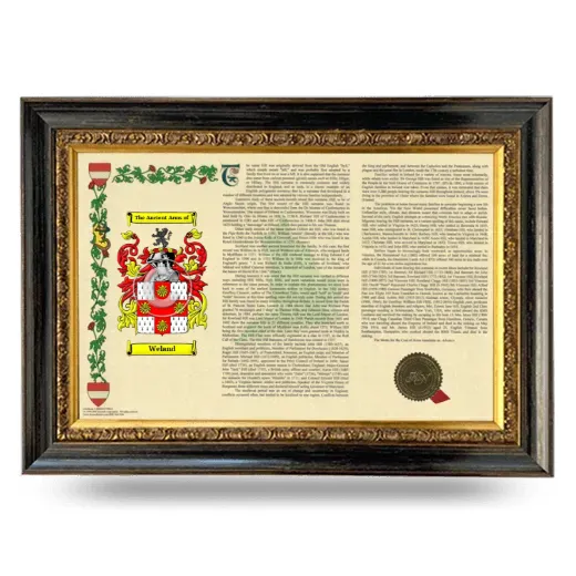 Weland Armorial Landscape Framed - Heirloom