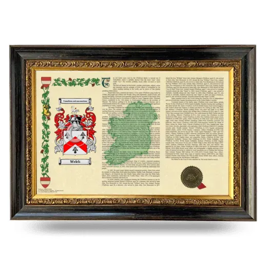 Welch Armorial Landscape Framed - Heirloom