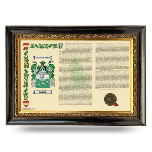 Weldish Armorial Landscape Framed - Heirloom