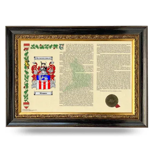 Wenam Armorial Landscape Framed - Heirloom