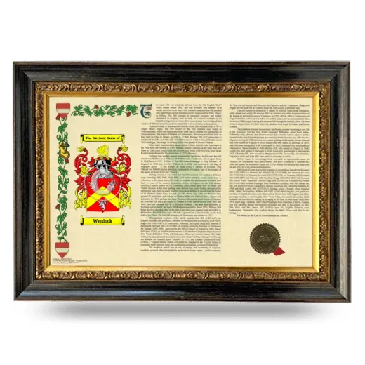 Wenlock Armorial Landscape Framed - Heirloom
