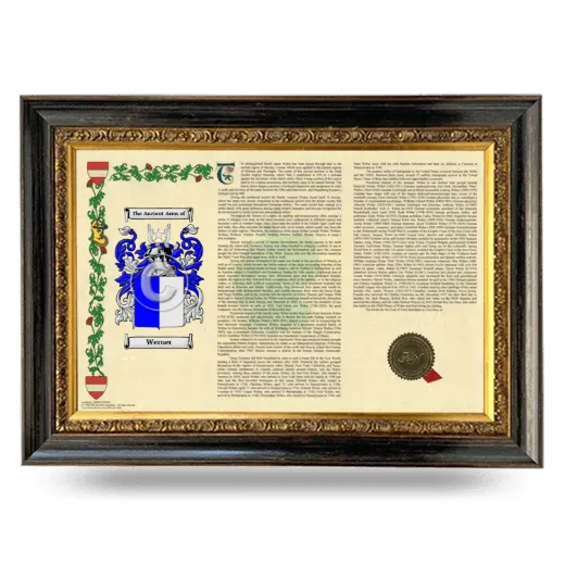 Werner Armorial Landscape Framed - Heirloom