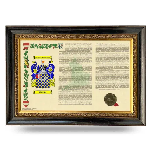 Werring Armorial Landscape Framed - Heirloom