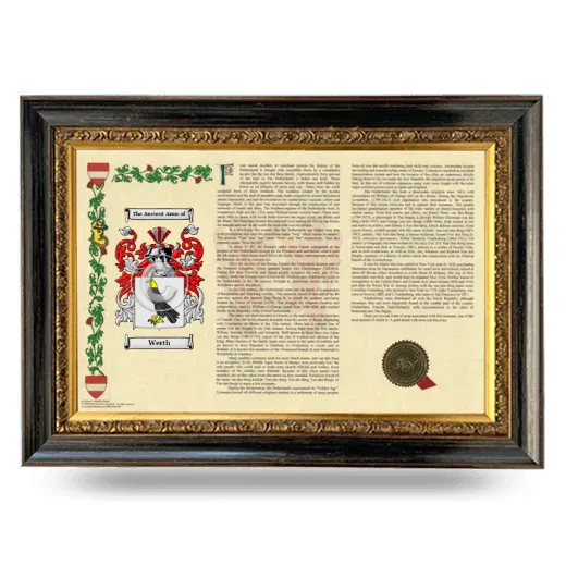Werth Armorial Landscape Framed - Heirloom