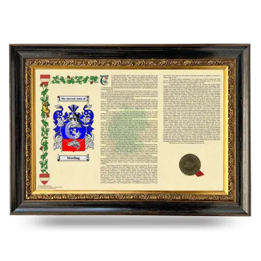 Wesling Armorial Landscape Framed - Heirloom