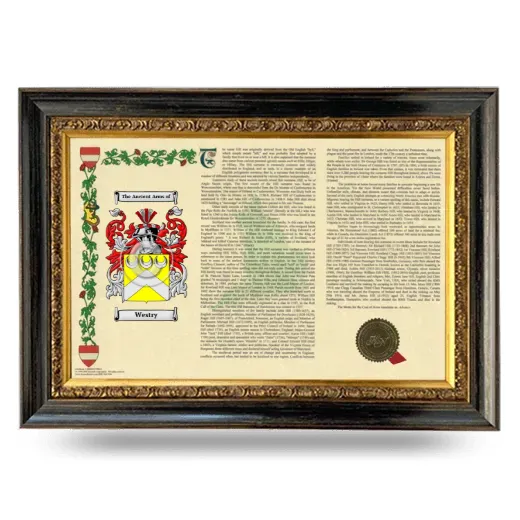 Westry Armorial Landscape Framed - Heirloom