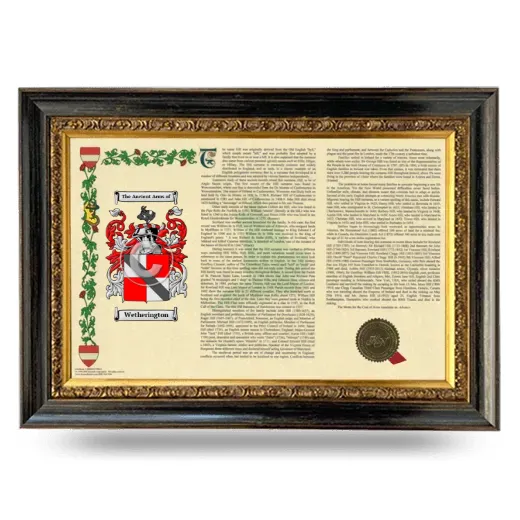 Wetherington Armorial Landscape Framed - Heirloom