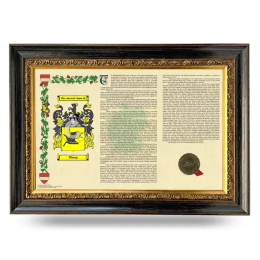 Weza Armorial Landscape Framed - Heirloom