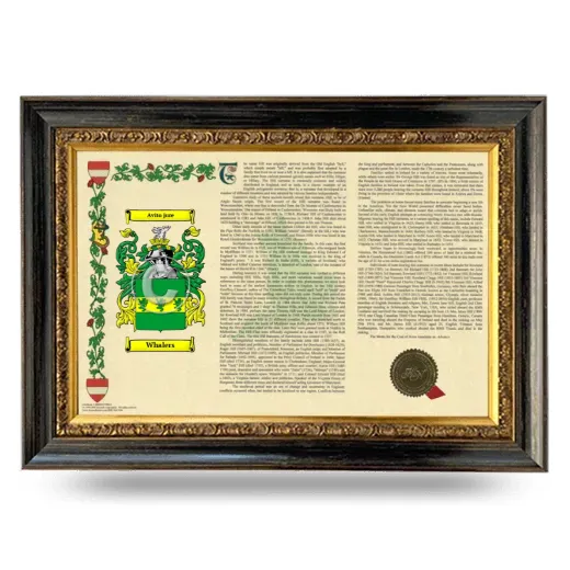 Whalers Armorial Landscape Framed - Heirloom