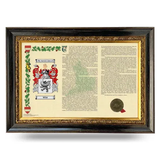 Whit Armorial Landscape Framed - Heirloom