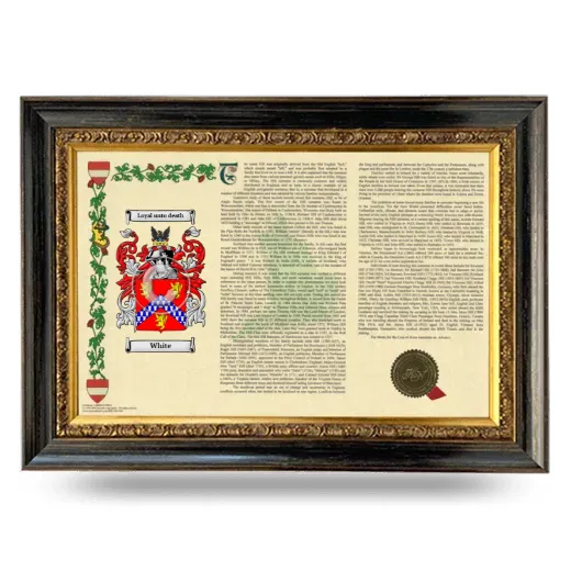 White Armorial Landscape Framed - Heirloom