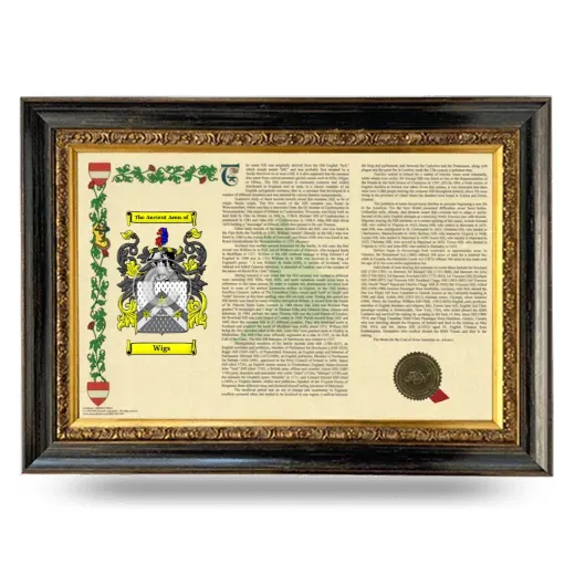 Wigs Armorial Landscape Framed - Heirloom