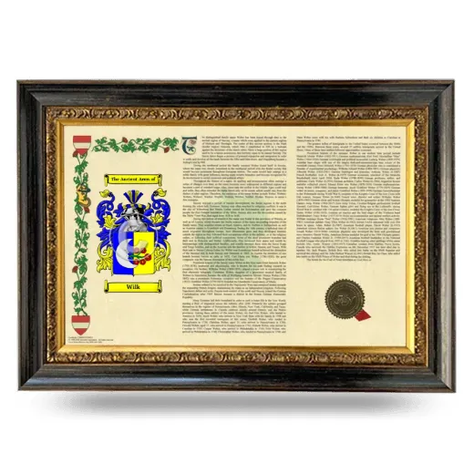 Wilk Armorial Landscape Framed - Heirloom