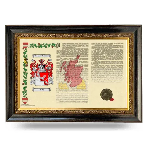 Wily Armorial Landscape Framed - Heirloom