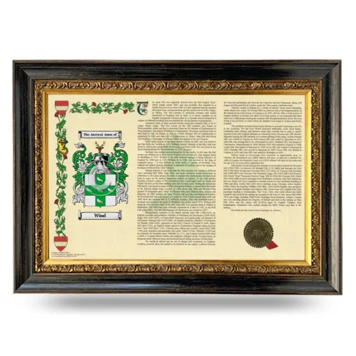 Wind Armorial Landscape Framed - Heirloom