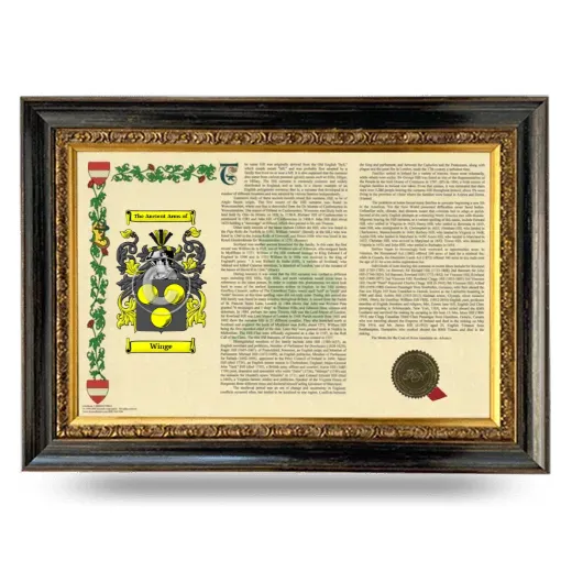 Winge Armorial Landscape Framed - Heirloom