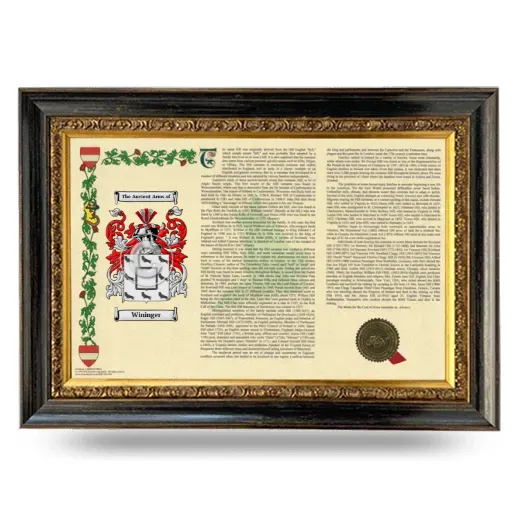 Wininger Armorial Landscape Framed - Heirloom